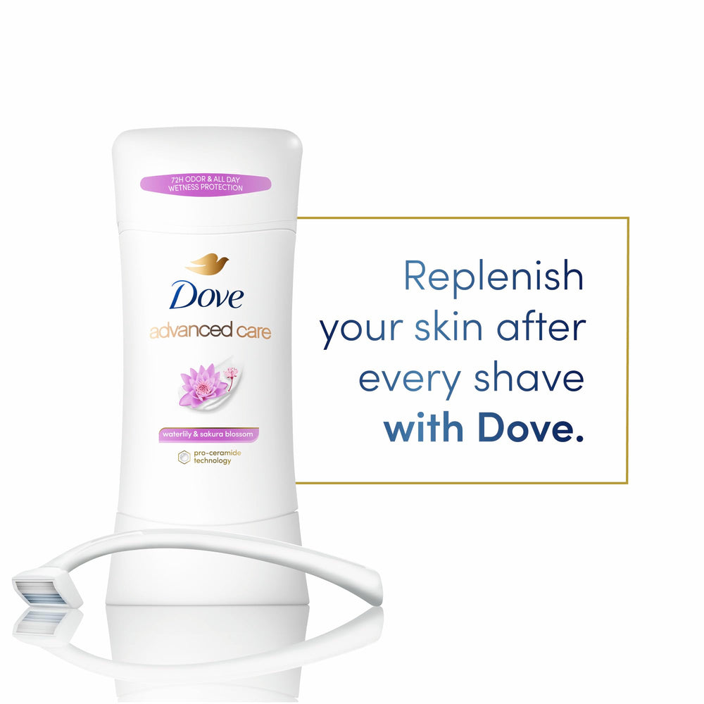 Close-up of Dove Advanced Care Pro Ceramide technology on skin