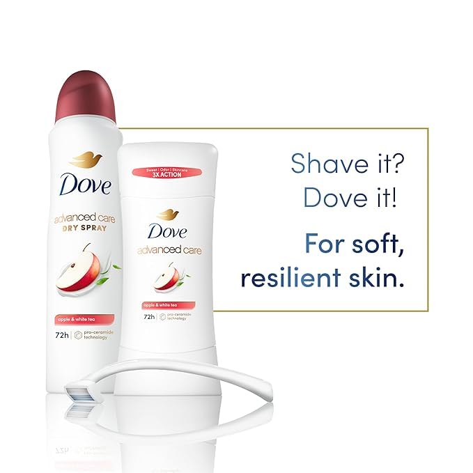 Dove 72h Protección contra sudor y olor para días activos.