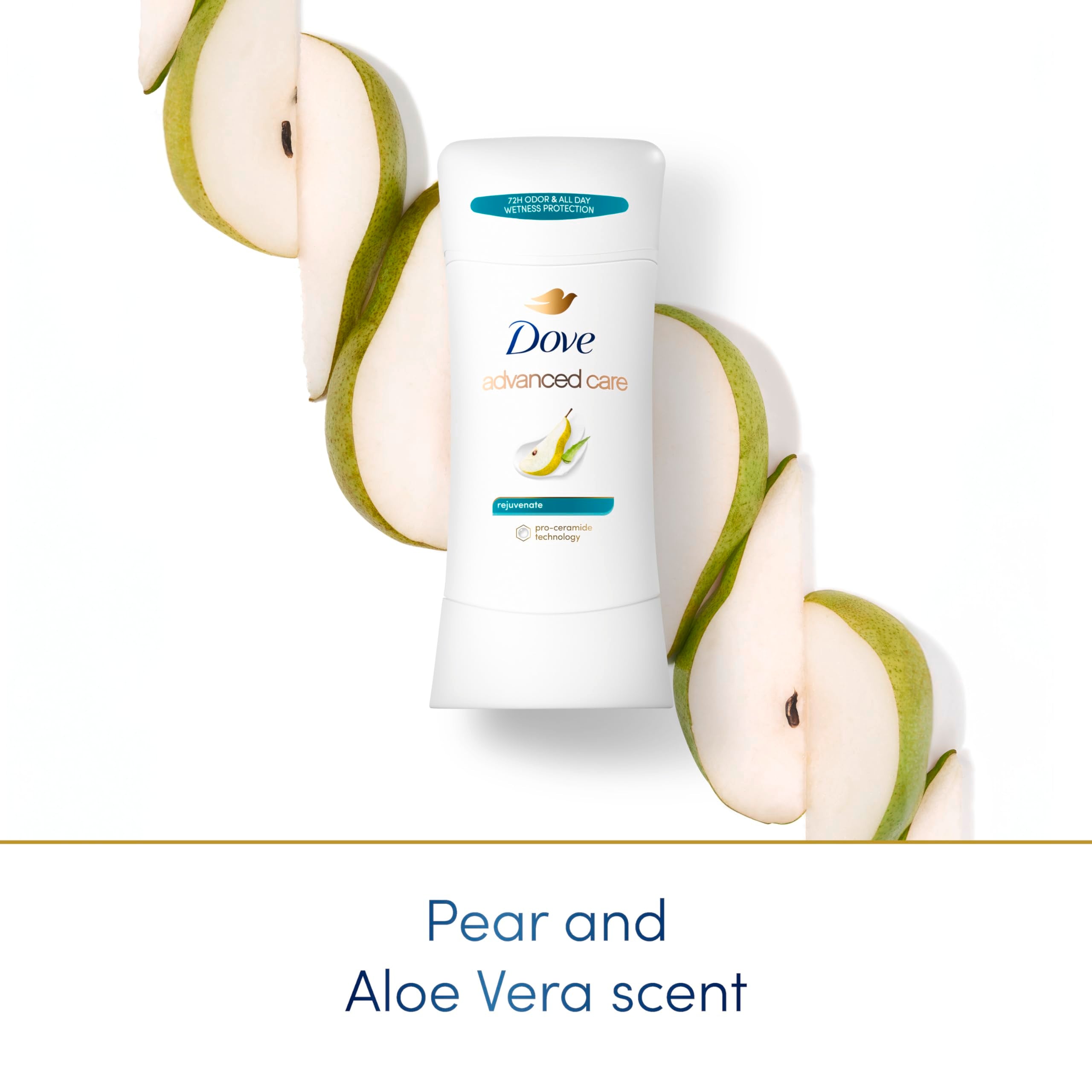 Dove Advanced Care Rejuvenate stick application demonstrates easy glide for smooth underarms