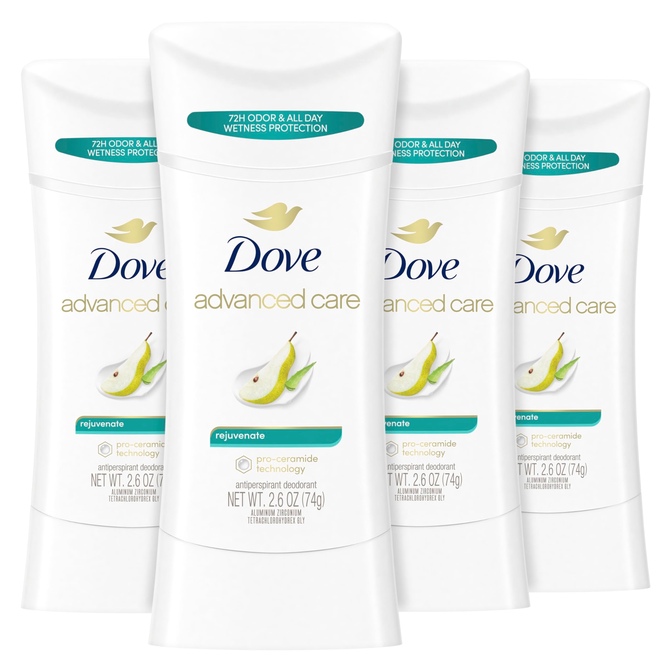 Dove Advanced Care Rejuvenate packaging highlights Pro-Ceramide technology for skin support