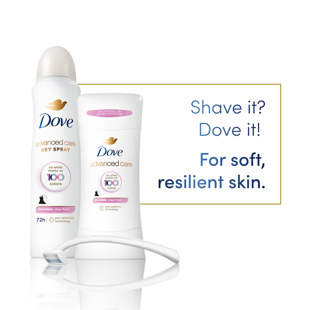Dove Advanced Care ayuda a reparar la barrera cutánea tras el afeitado.