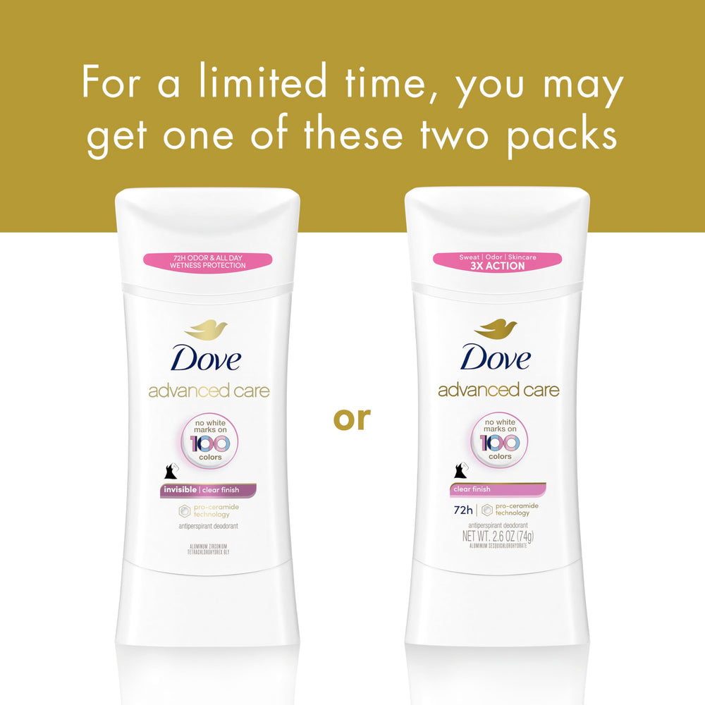 Dove Advanced Care stick being applied in light circular motions.