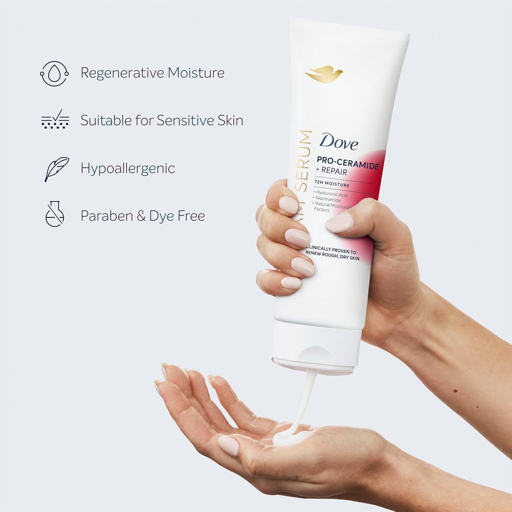 Dove alivio del enrojecimiento y sequedad con uso diario.