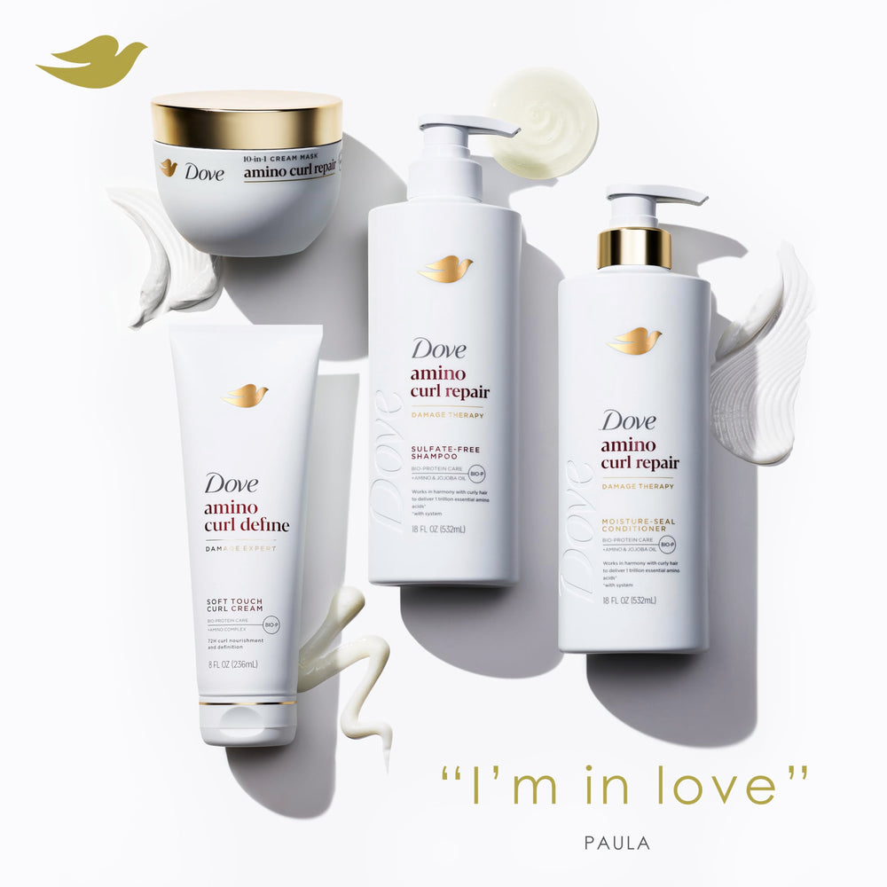 Dove Amino Curl Cream con complejo de aminoácidos para mayor manejabilidad