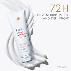 Textura de Dove Amino Curl Cream en rizos para definición