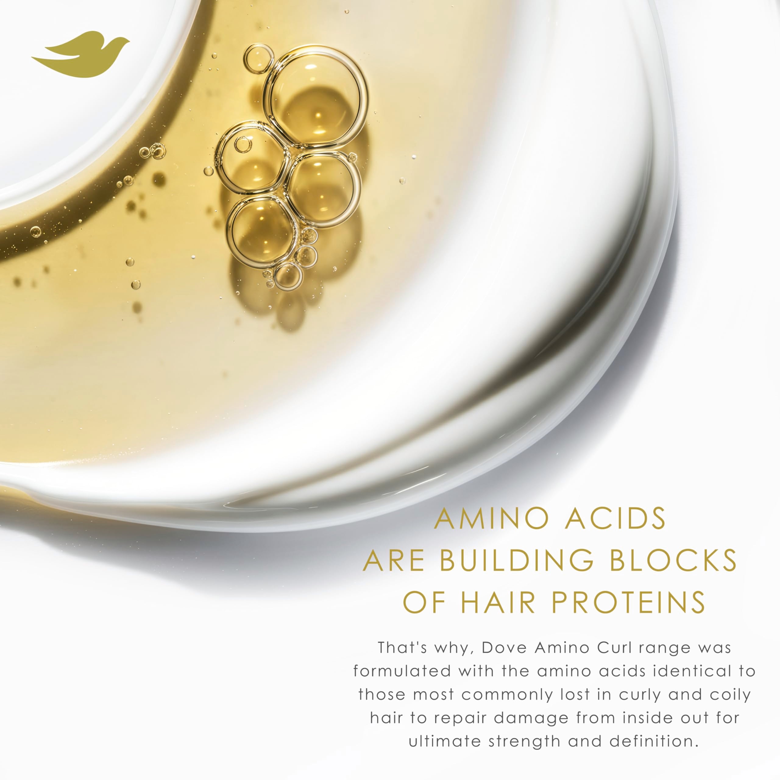 Dove Amino Curl Define Cream tube seals moisture and shapes curls.