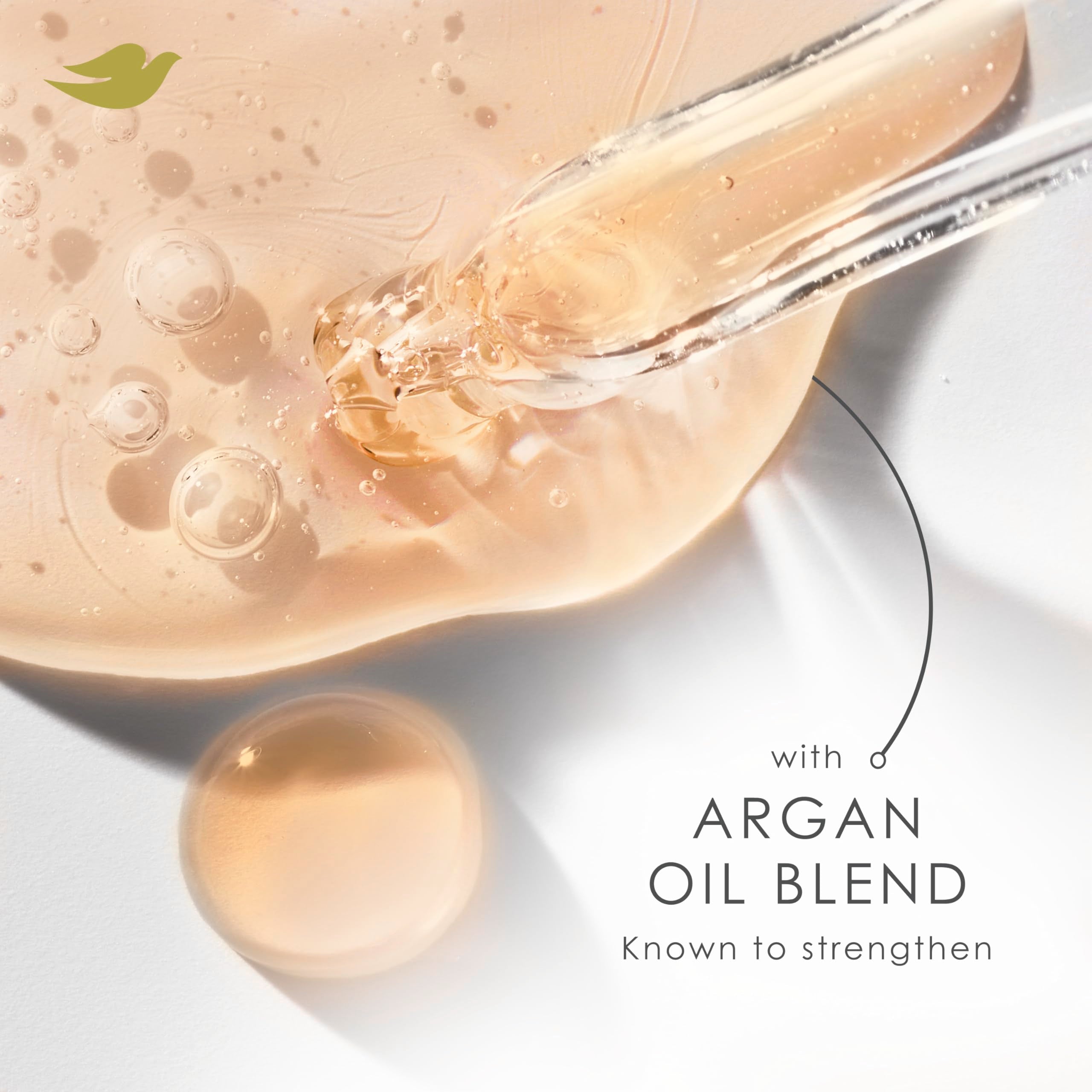 Dove Argan Oil & Repair detailed label communicates key ingredients clearly.