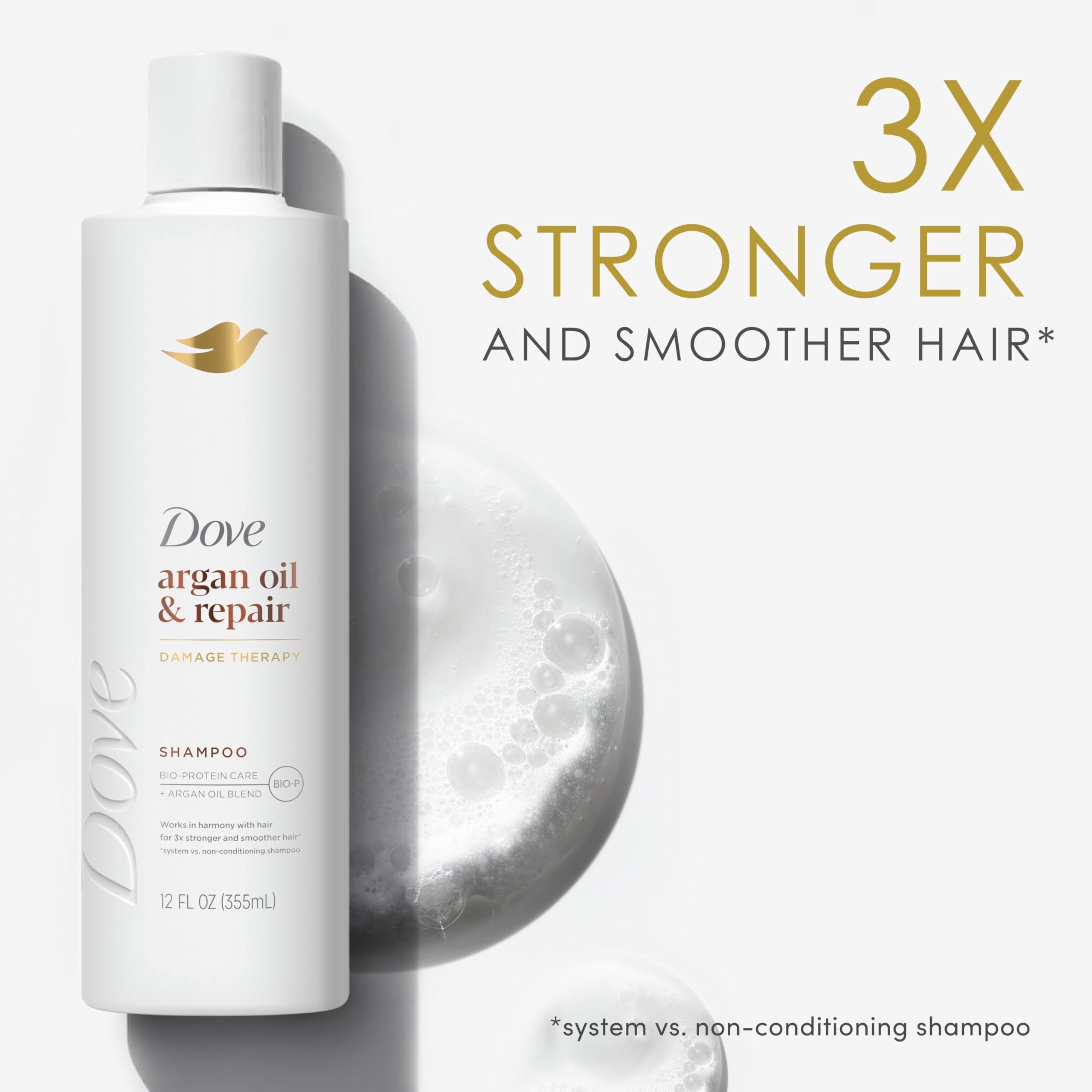 Dove Argan Oil & Repair packaging design emphasizes argan oil benefits.