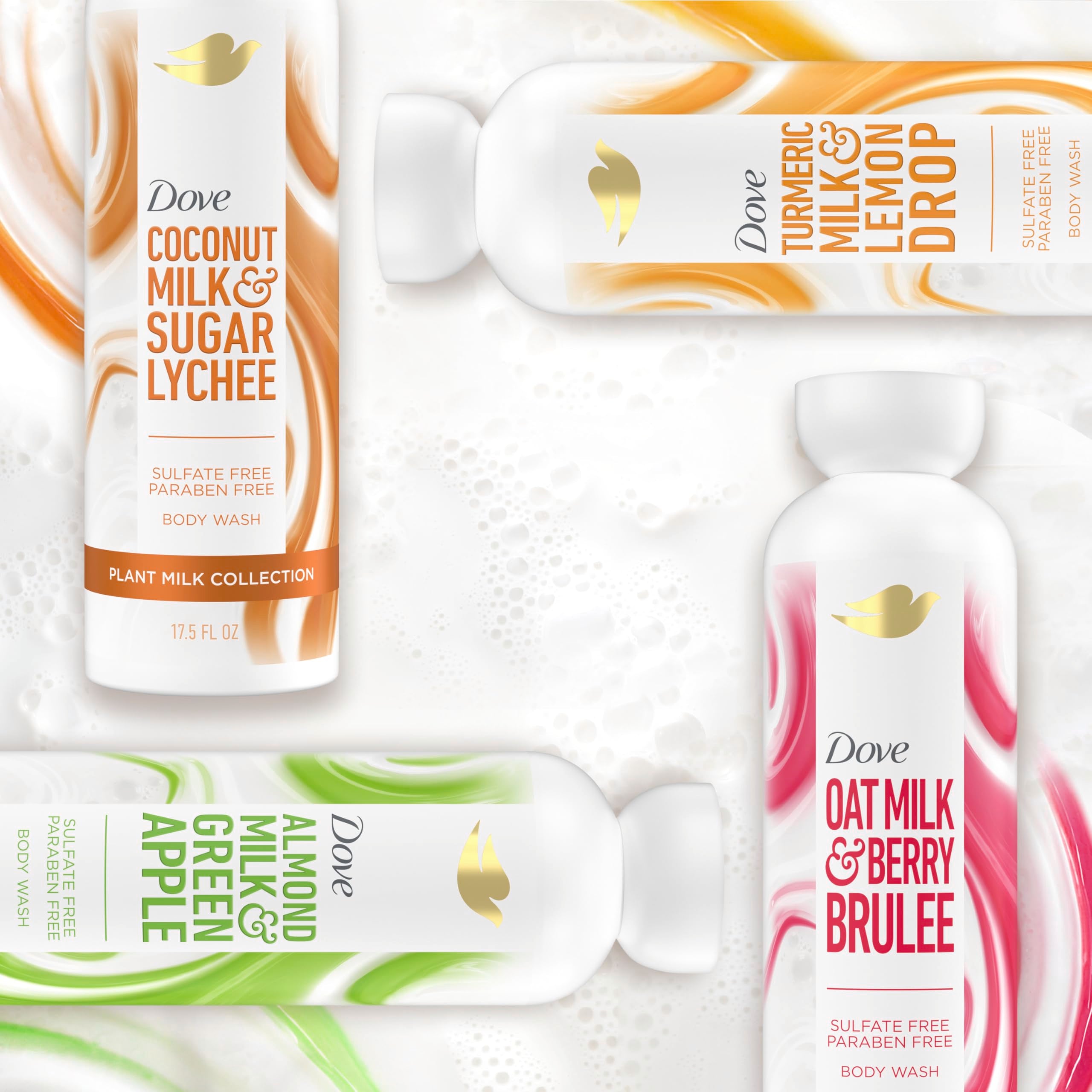 Dove aroma de bayas y azúcar moreno para la experiencia sensorial.