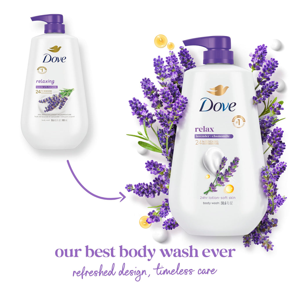 Dove Aroma Lavanda-Chamomila, fragancia relajante que calma los sentidos.