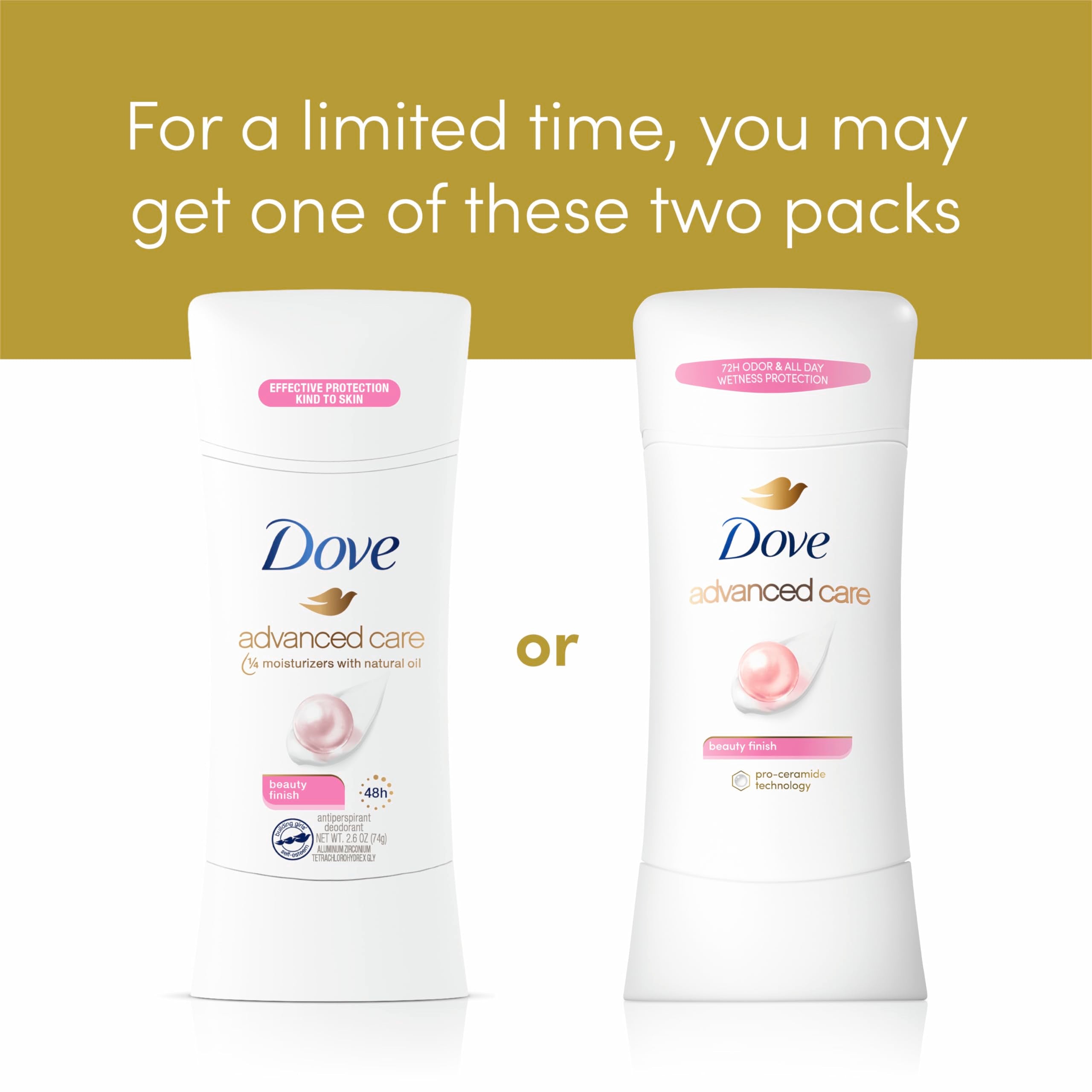 Dove Advanced Care fragancia floral con notas de rosa y lirios