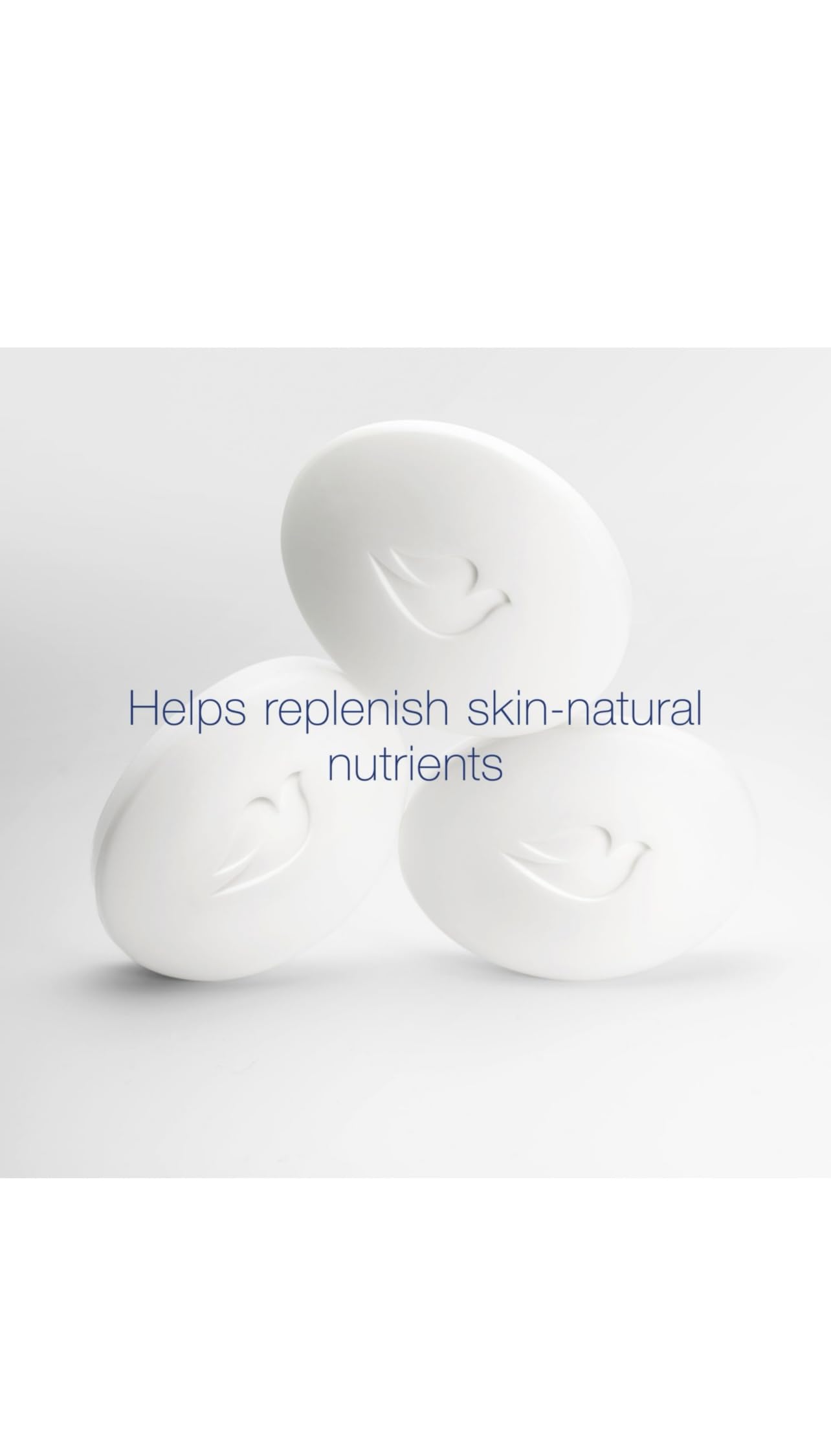 Dove moisturizing soap with hand nearby for daily ritual