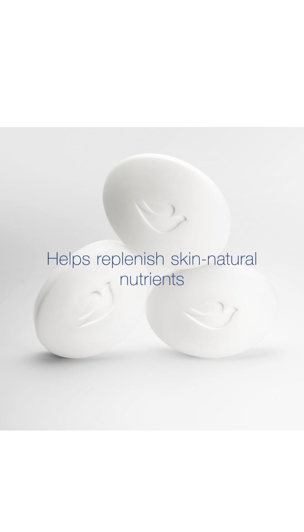 Dove moisturizing soap with hand nearby for daily ritual