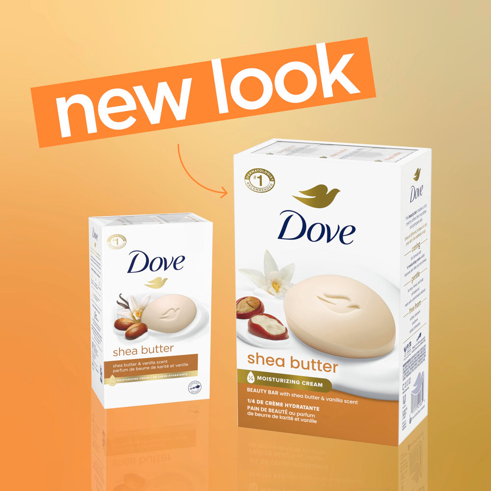 Dove Barra de Belleza Shea Manteca: nutrición diaria de la piel con crema hidratante.