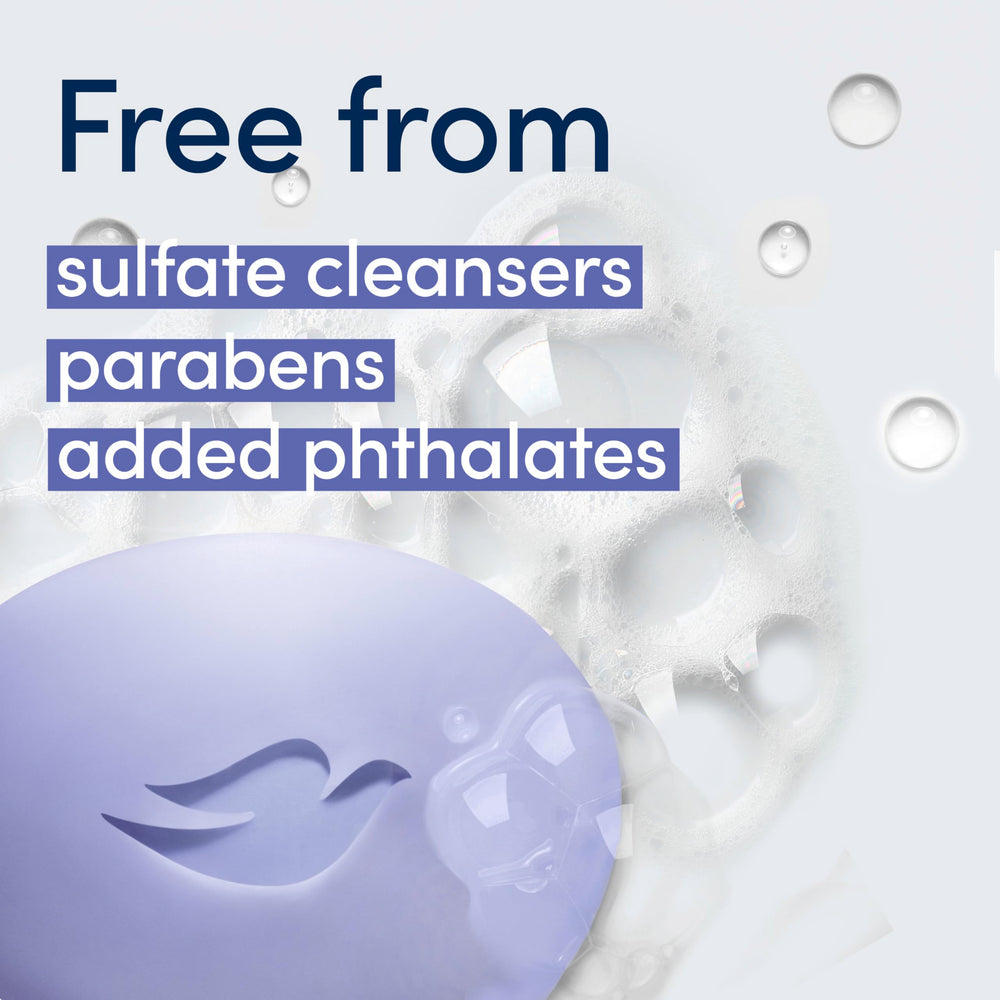 Hidratación suave gracias a la crema hidratante de Dove.
