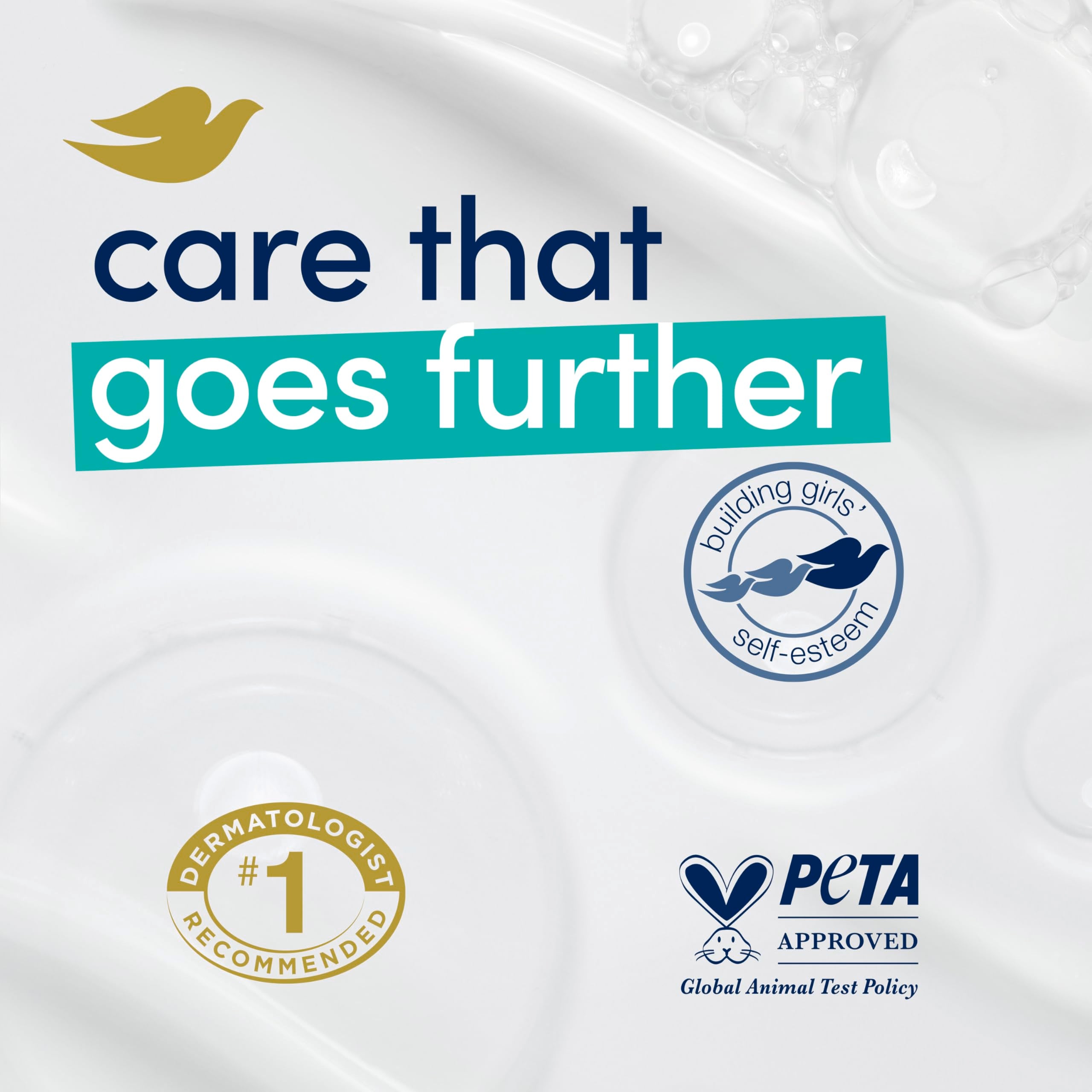 Dove Barra libre de pruebas en animales, certificado PETA