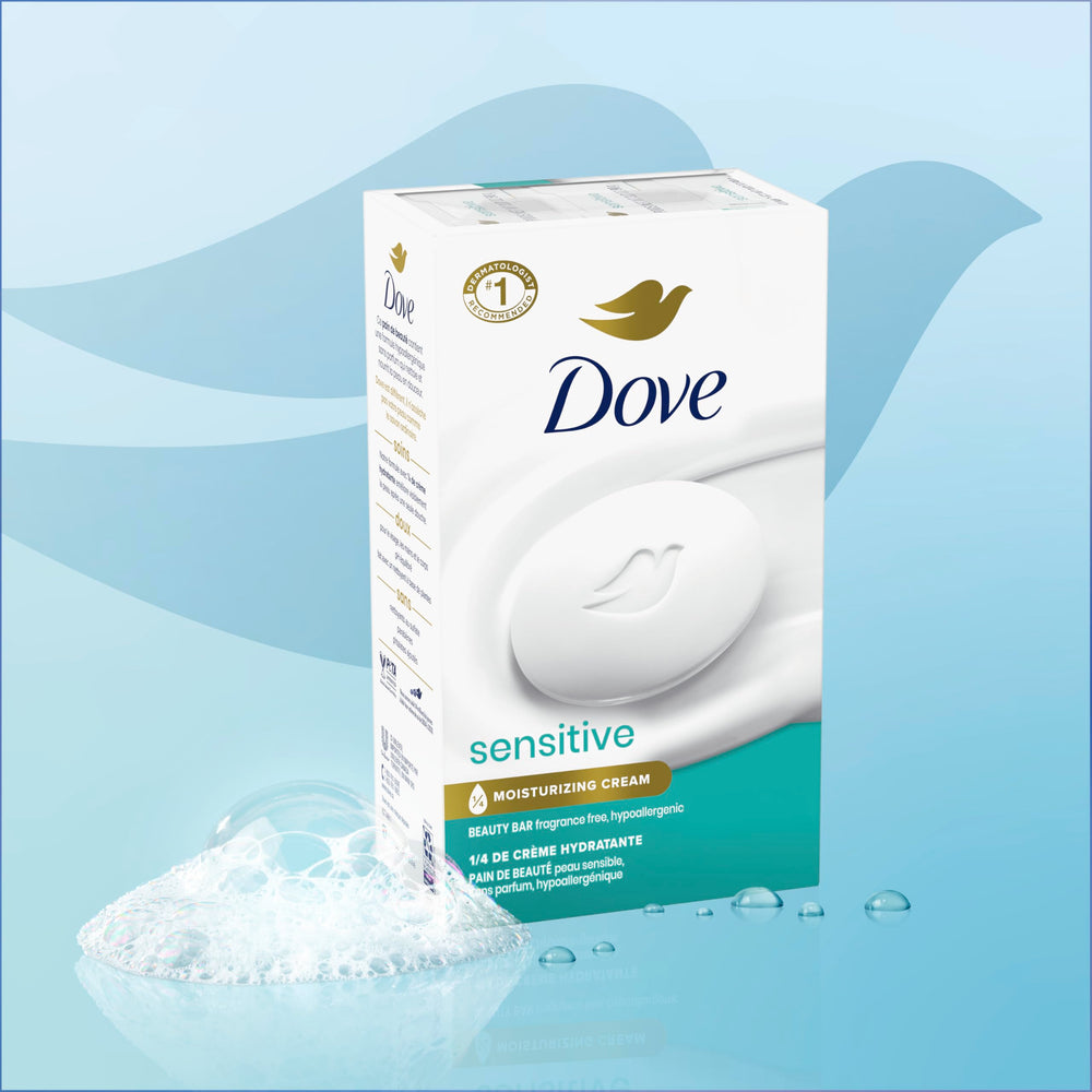 Dove Barra dermatológicamente recomendada para pieles sensibles