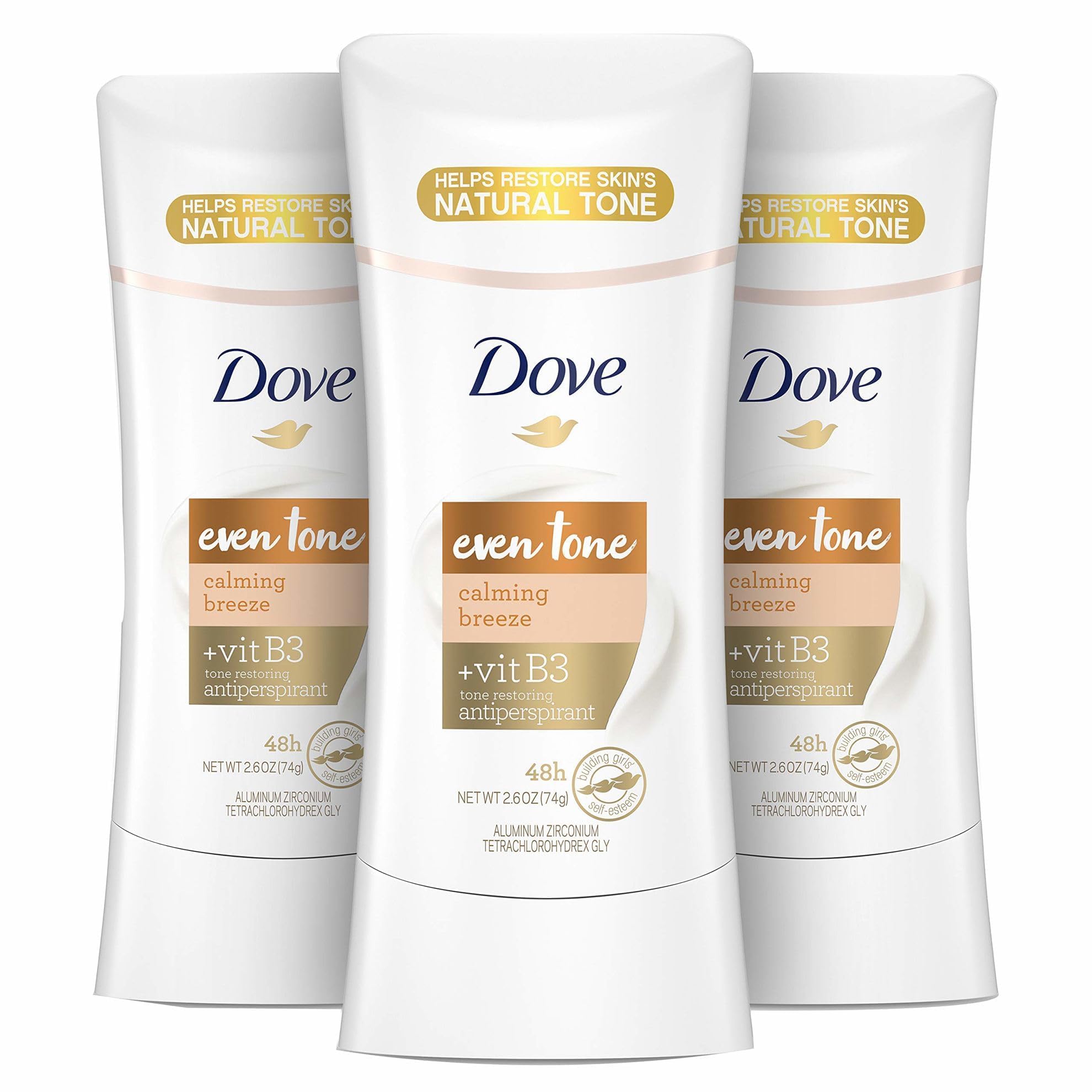 Dove barra desodorante tono uniforme con fragancia flor de manzana