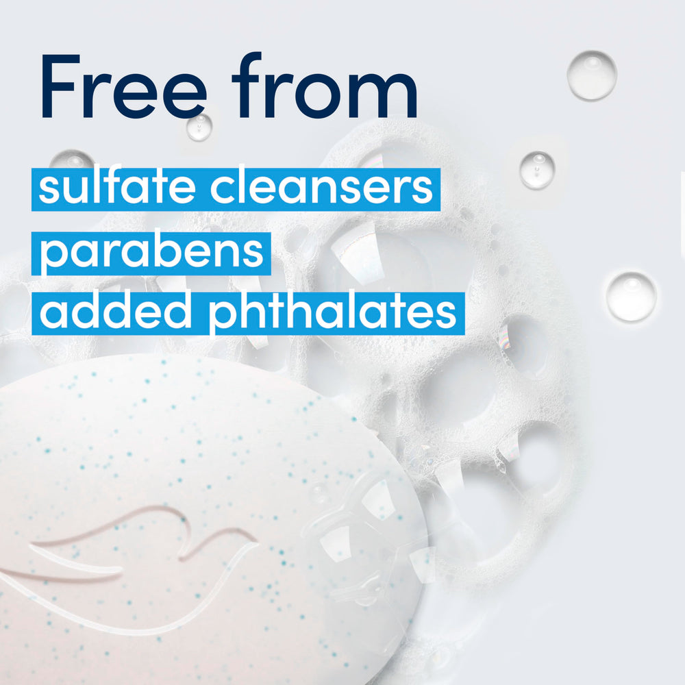 Dove Barra hidratante integrada hidrata profundamente durante la exfoliación suave.