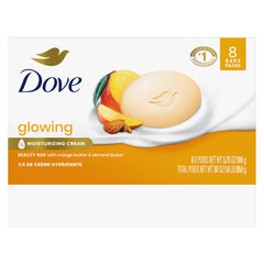 Dove Barra jabon cremoso hidratante ofrece limpieza suave y nutritiva.