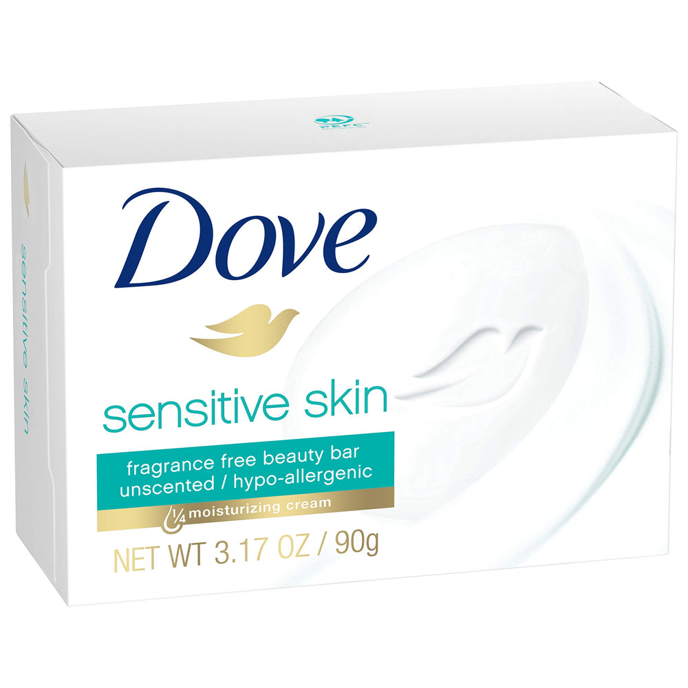 Dove Barra para lavado diario de cuerpo y manos suave.