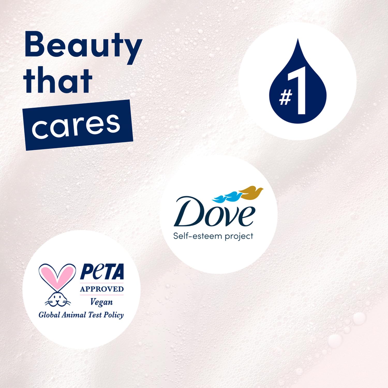 Dove Barra Original, libre de crueldad animal para cuidado responsable.