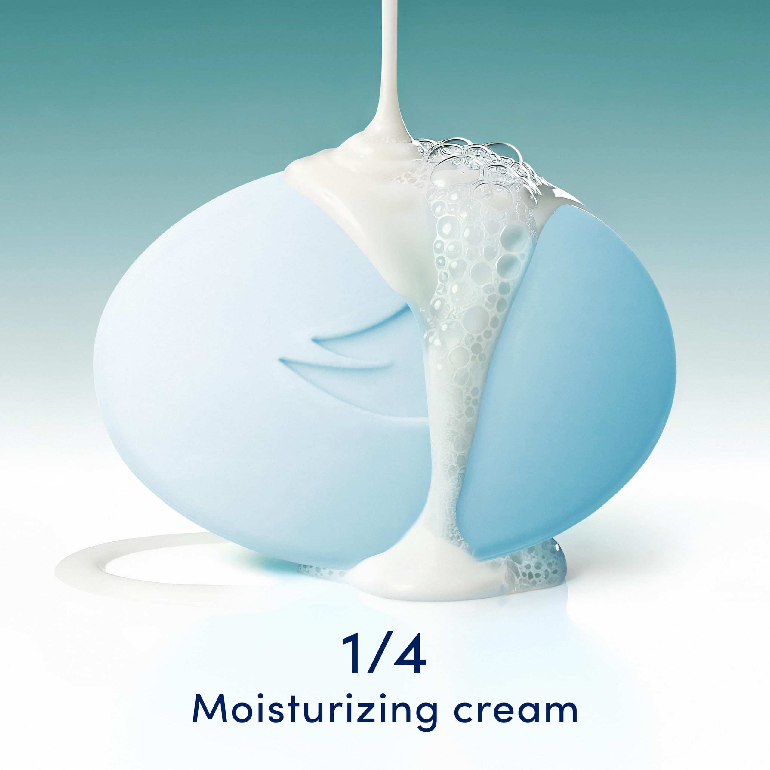 Dove Beauty Bar lathers into a creamy foam for cleansing.