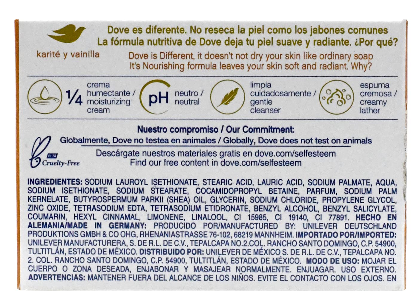 Dove Beauty Bar Daily Use on face, body and hands