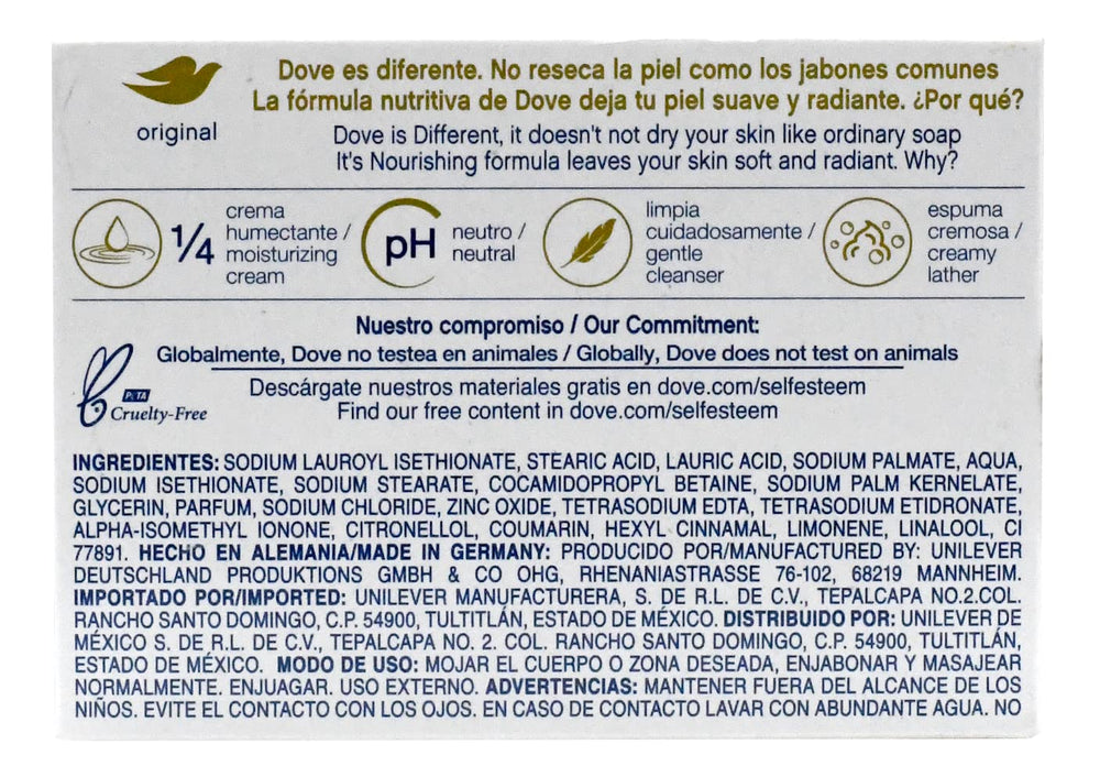 Dove Beauty Bar Close-up texture demonstrates mild cleansing action