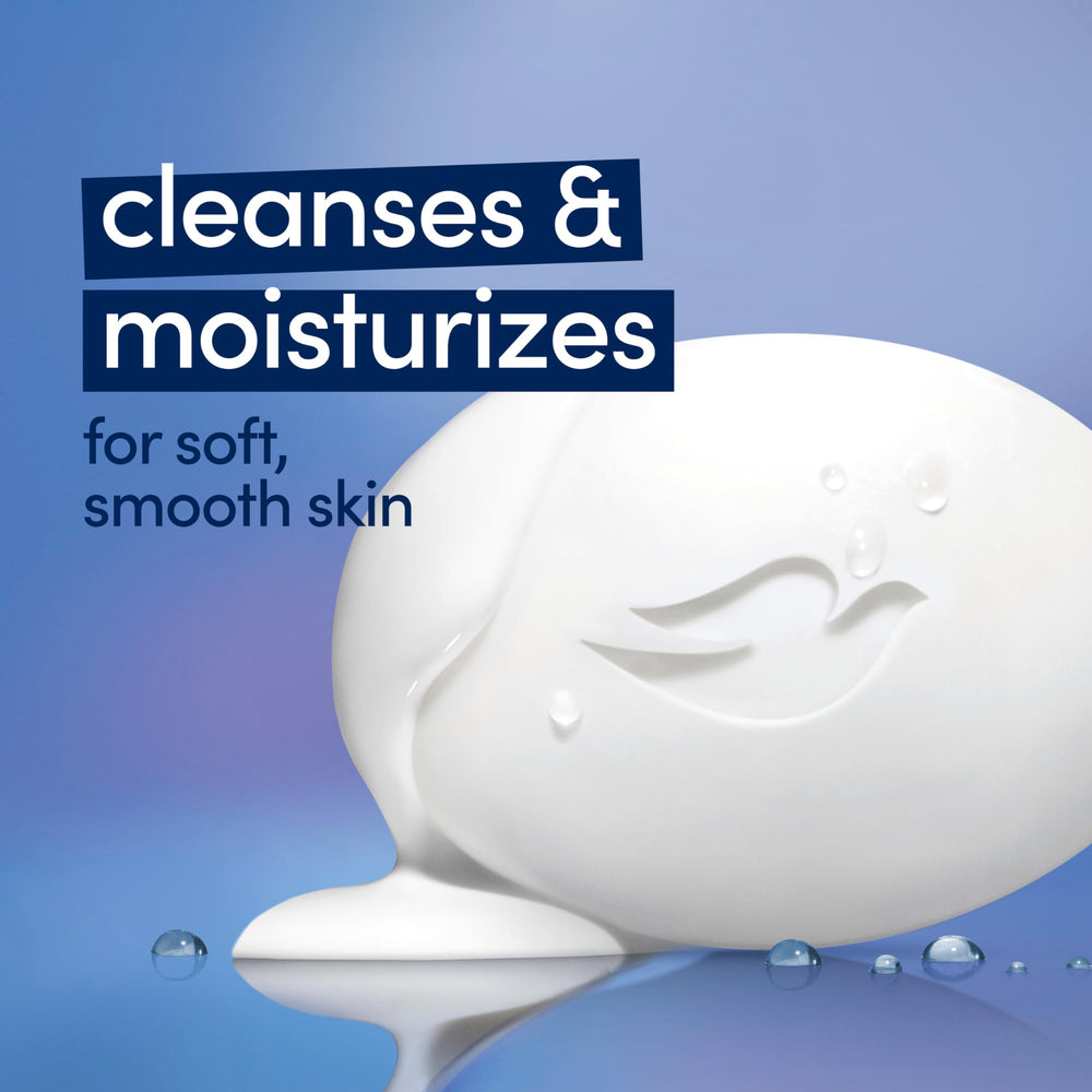 Dove Beauty Bar Original in a shower setting delivering soft, nourished skin.