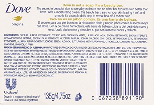 Dove Beauty Bar close-up shows a gentle, foamy lather for sensitive skin.