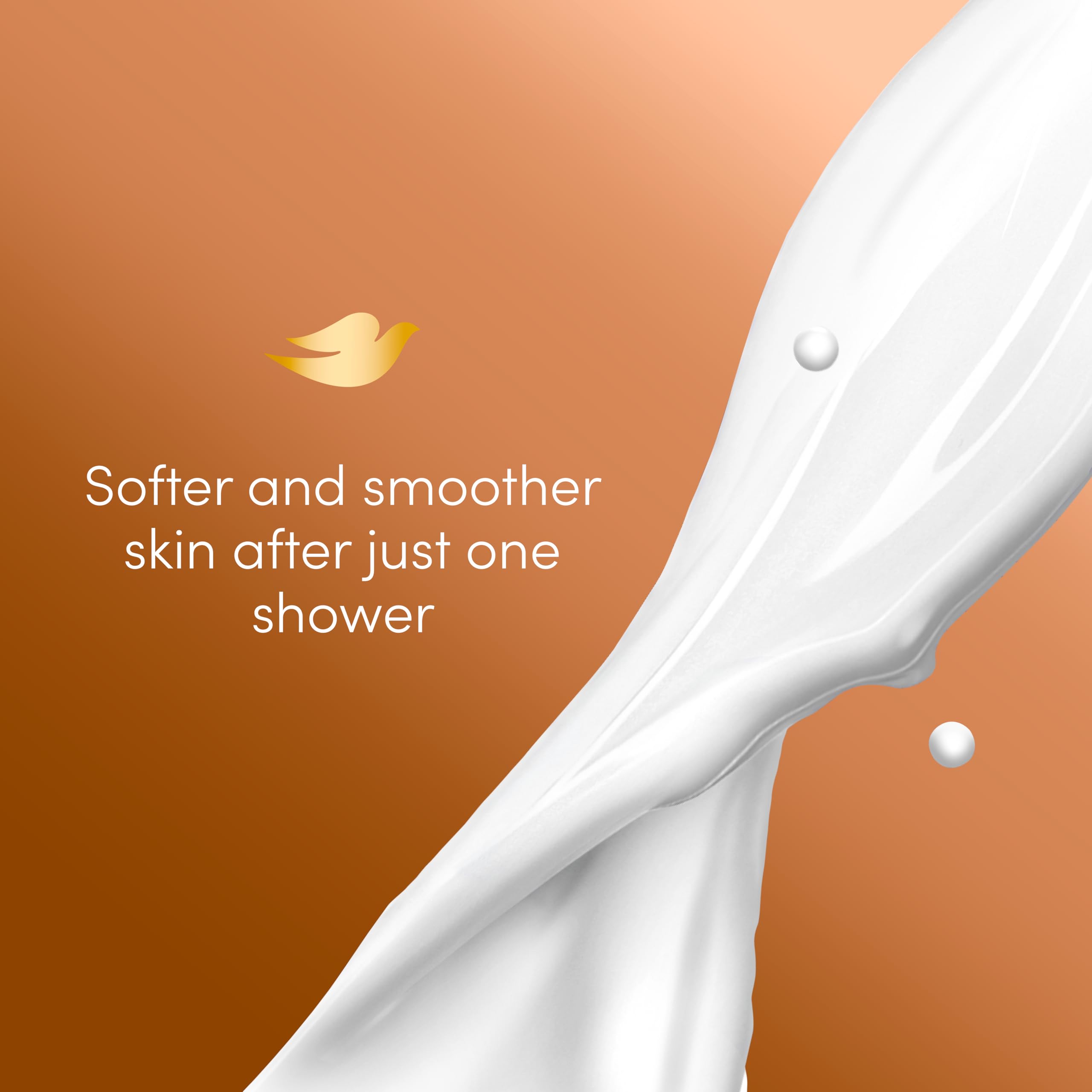 Dove recycled bottles packaging highlights eco-friendly care.