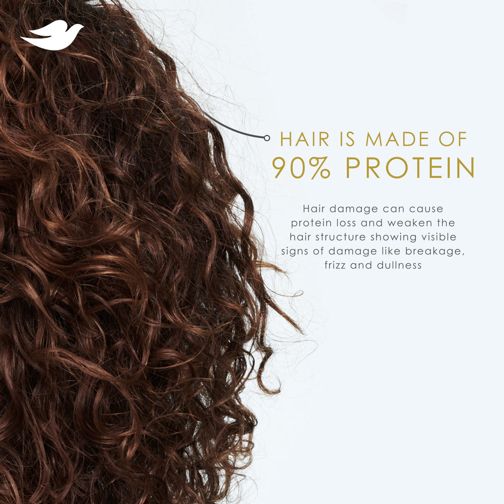Dove brand logo on shampoo bottle signals trusted, vegan care.