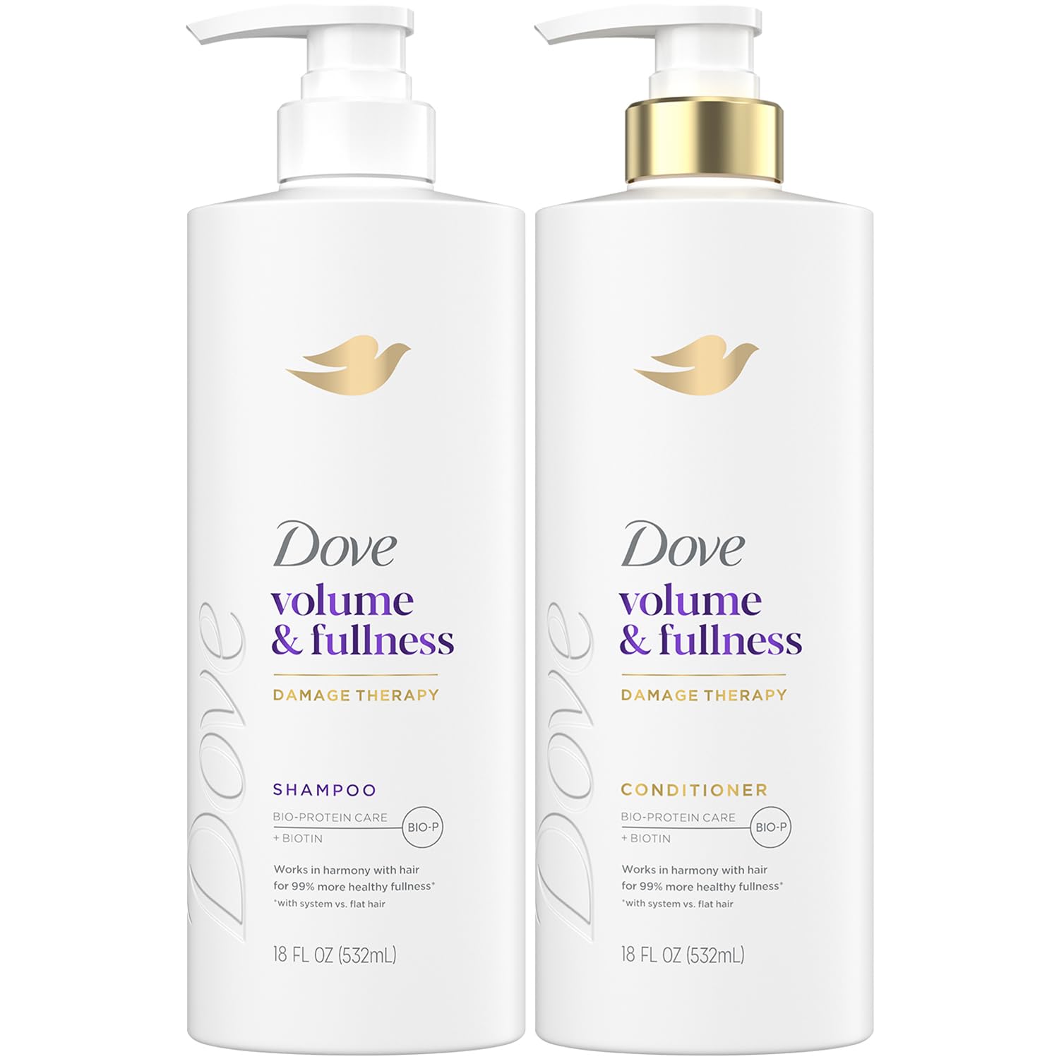 Dove Champú con dispensador para volumen y cuerpo