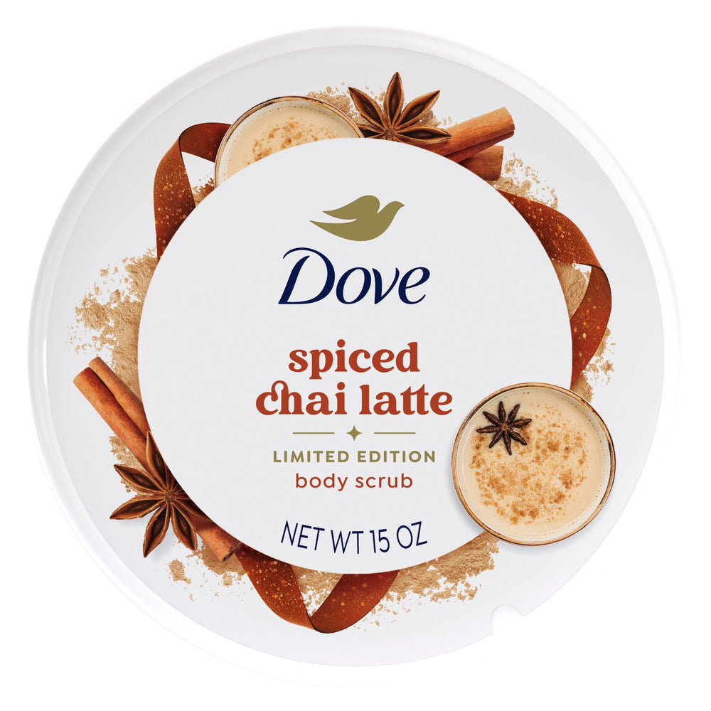 Dove Cinnamon Pumpkin Pie Scrub being spread for pampering routine