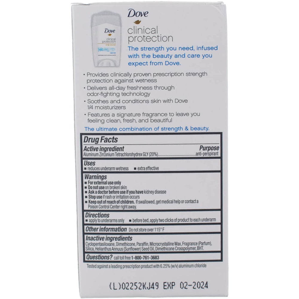 Dove Clinial Original Clean cap close-up showing a secure seal for travel.
