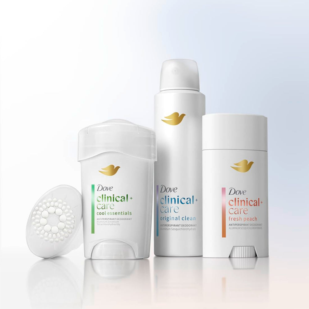 Dove Clinical + Care recomendado por dermatólogos para piel sensible.