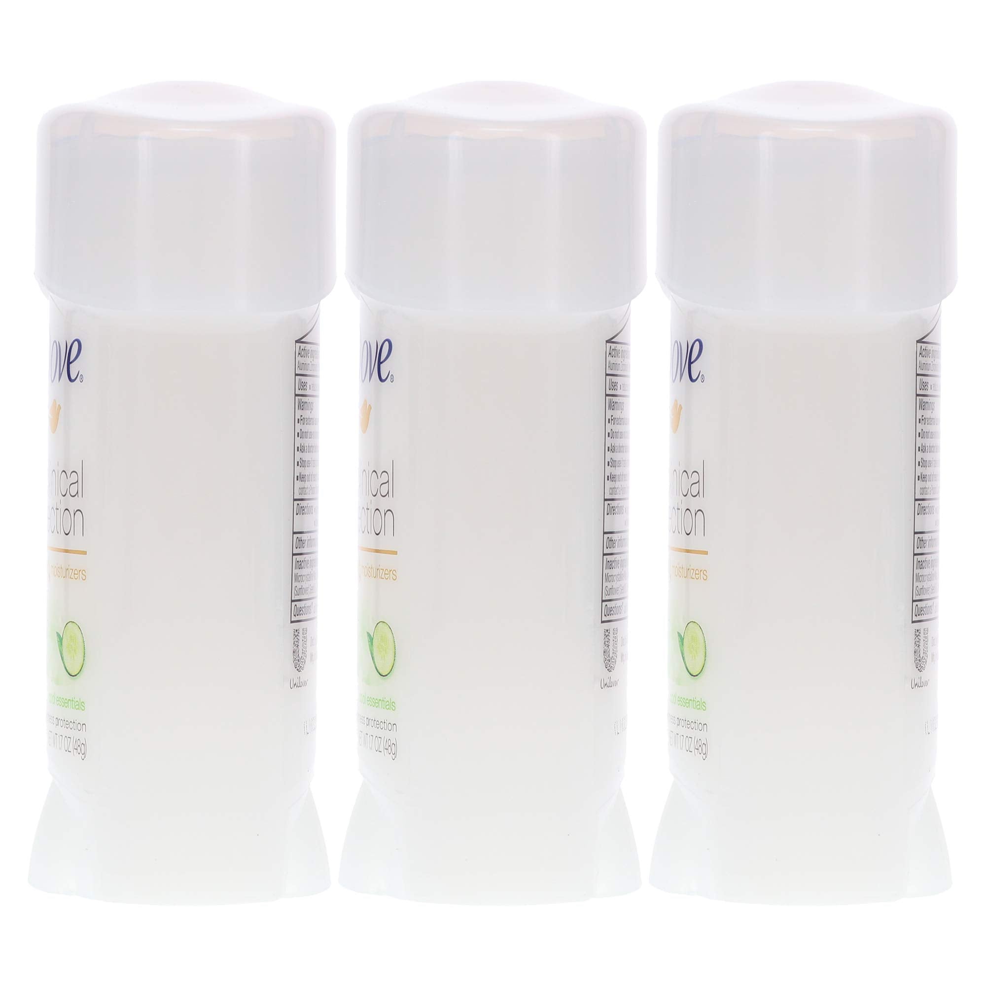 Close-up of Dove Clinical Protection Cool Essentials soothing formula applied underarm.