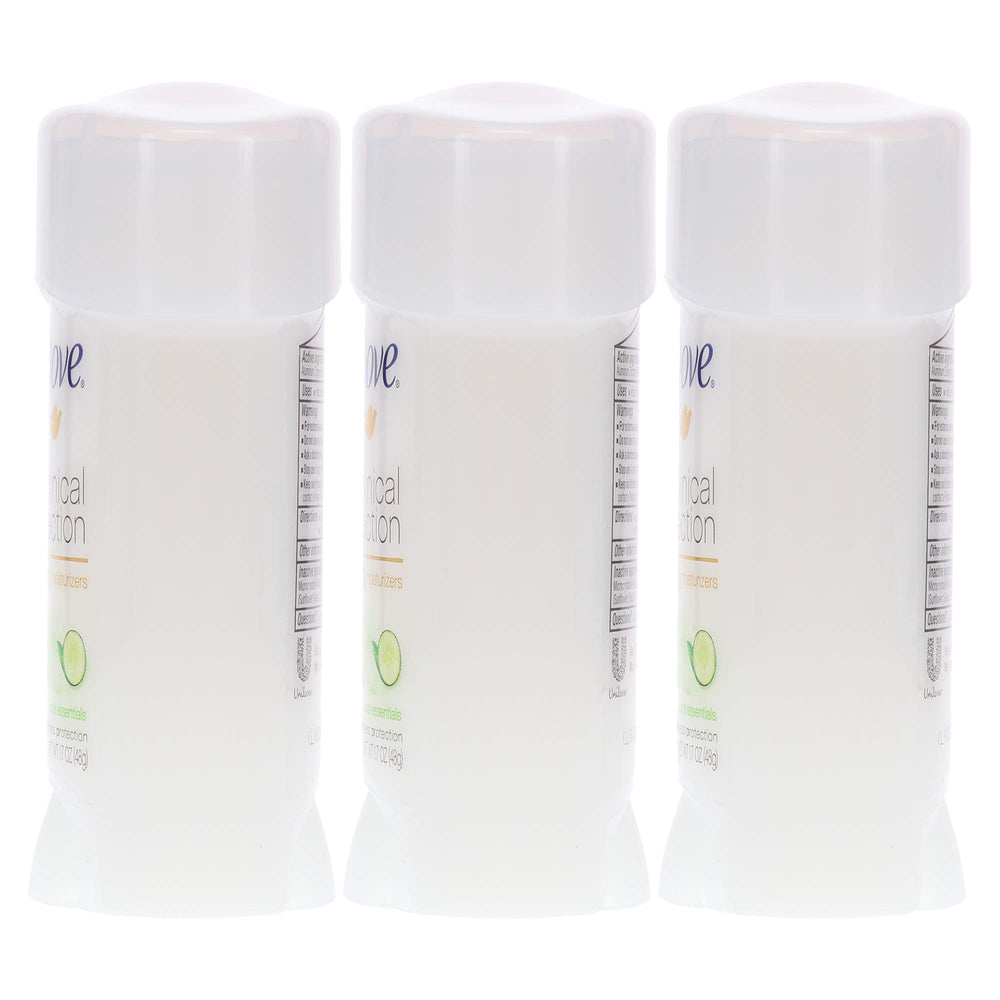 Close-up of Dove Clinical Protection Cool Essentials soothing formula applied underarm.