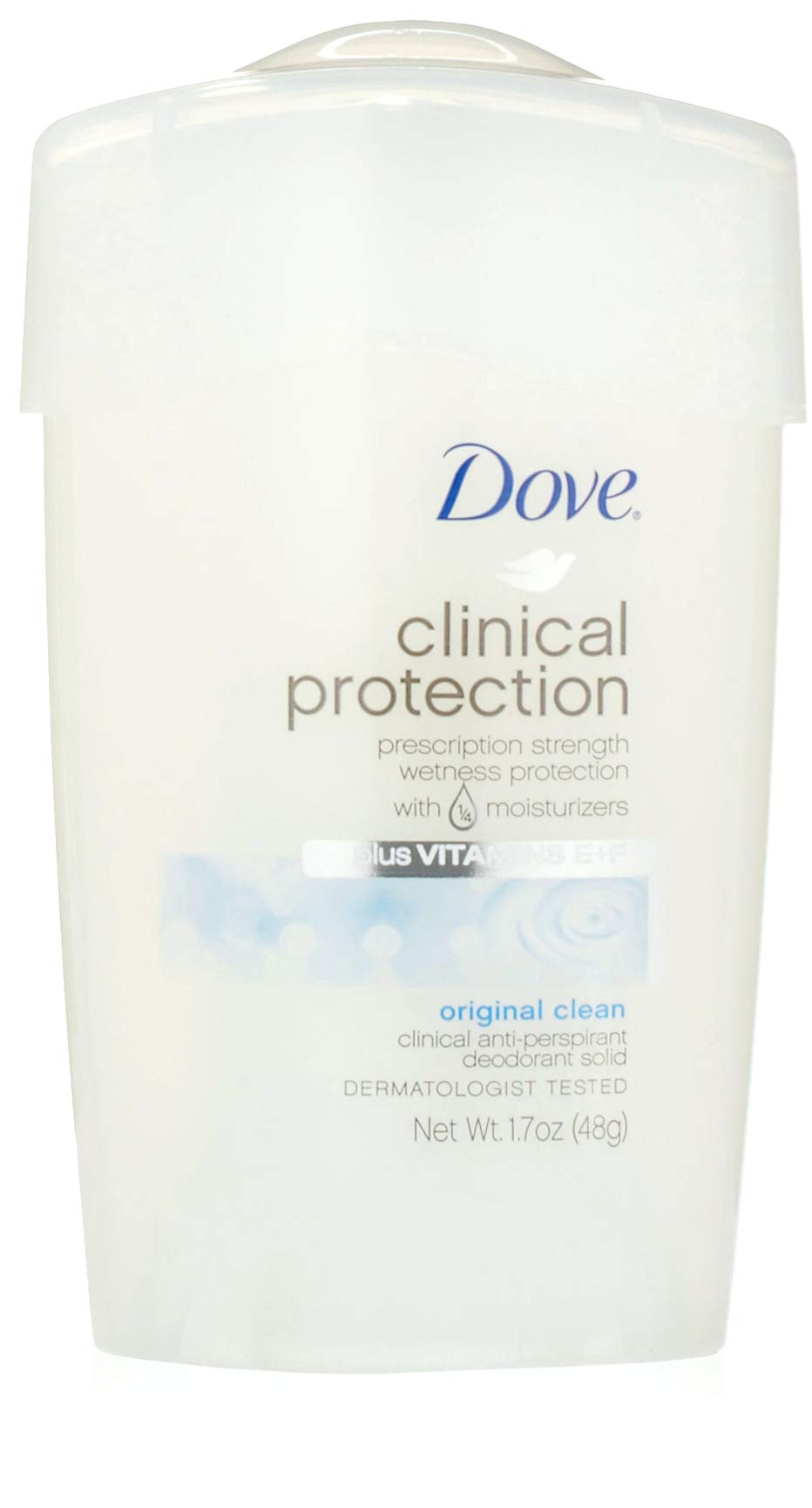 Dove Clinical Protection Original Clean stick closeup with smooth application.