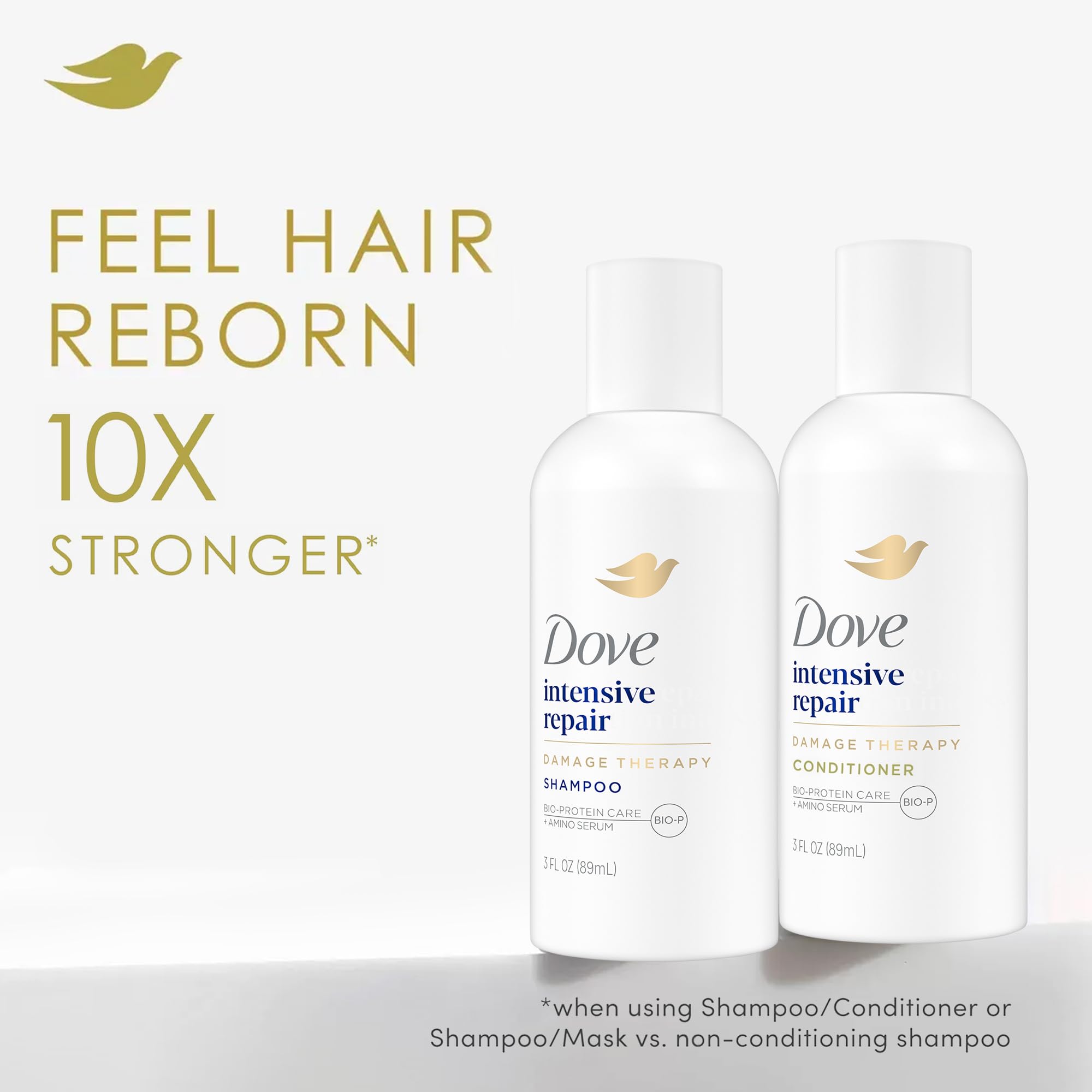 Dove acondicionador con fórmula de nutrición para reparación de cabello.