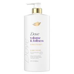 Dove Acondicionador Volumen y Plenitud en bote aporta cuerpo al cabello fino.