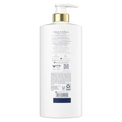 Dove Acondicionador Volumen y Plenitud Textura cremosa para cabello suave.