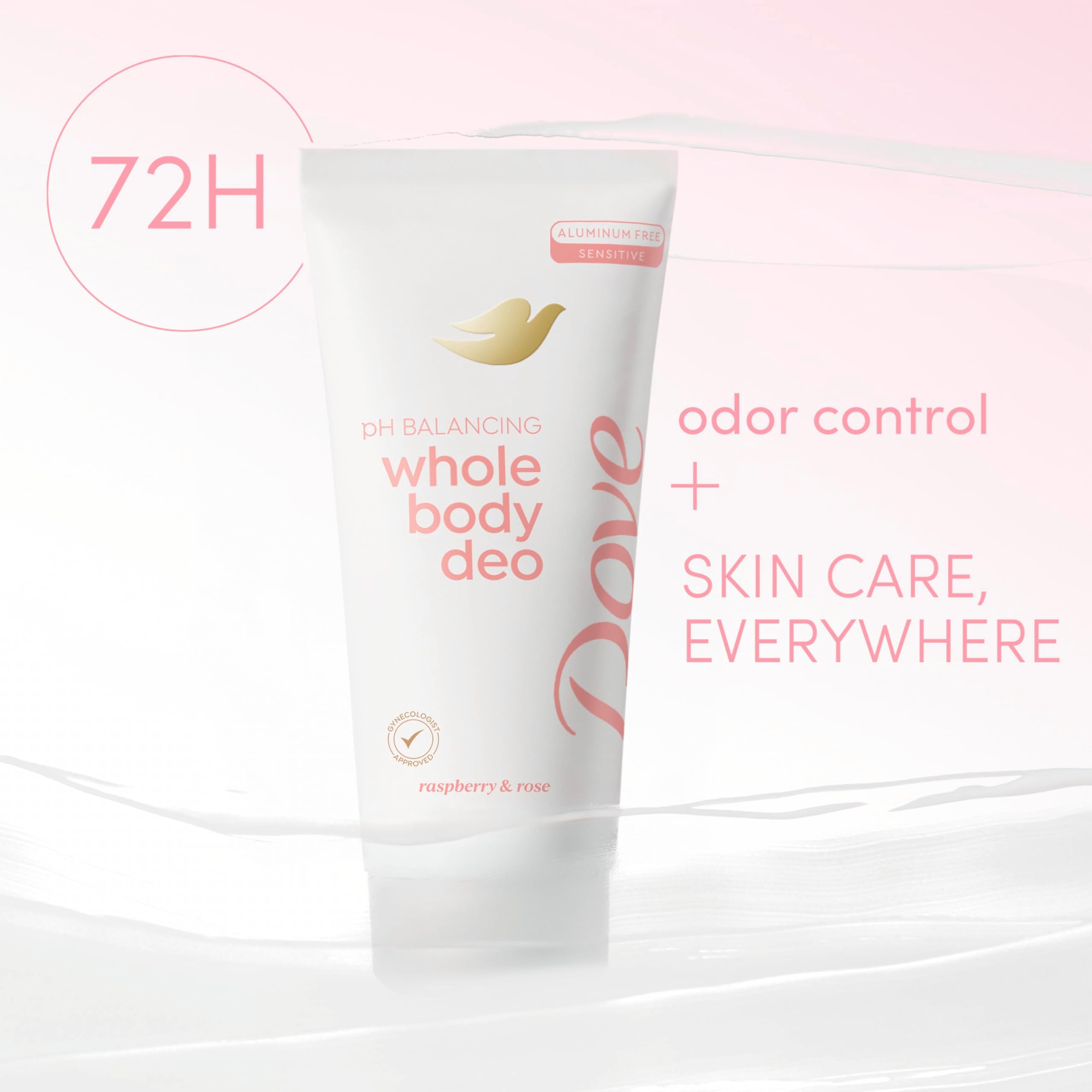 Desodorante crema invisible Dove con protección 72h para piel.