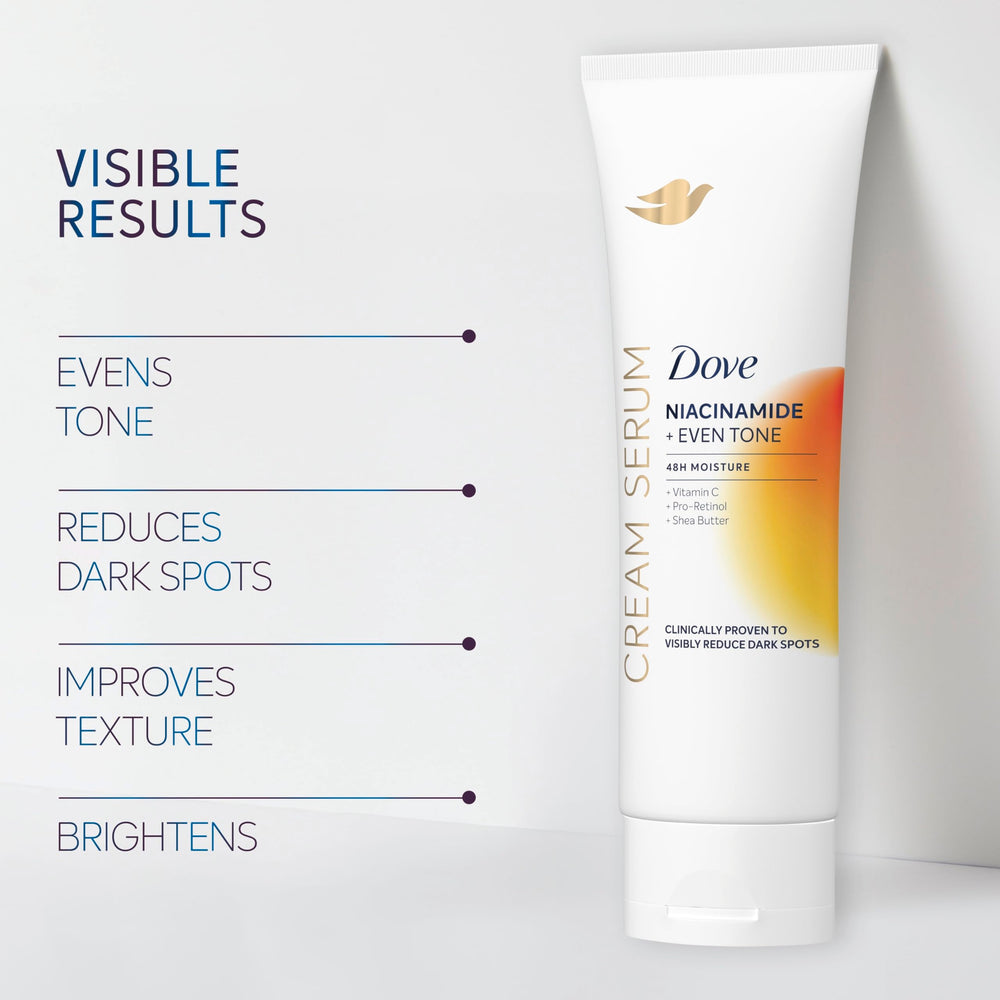 Dove Crema-Suero Niacinamida, manteca de karité para hidratación 48 horas.