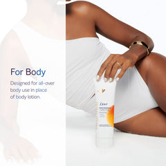 Dove Crema-Suero Niacinamida, no grasa y aplicación suave en todo el cuerpo.