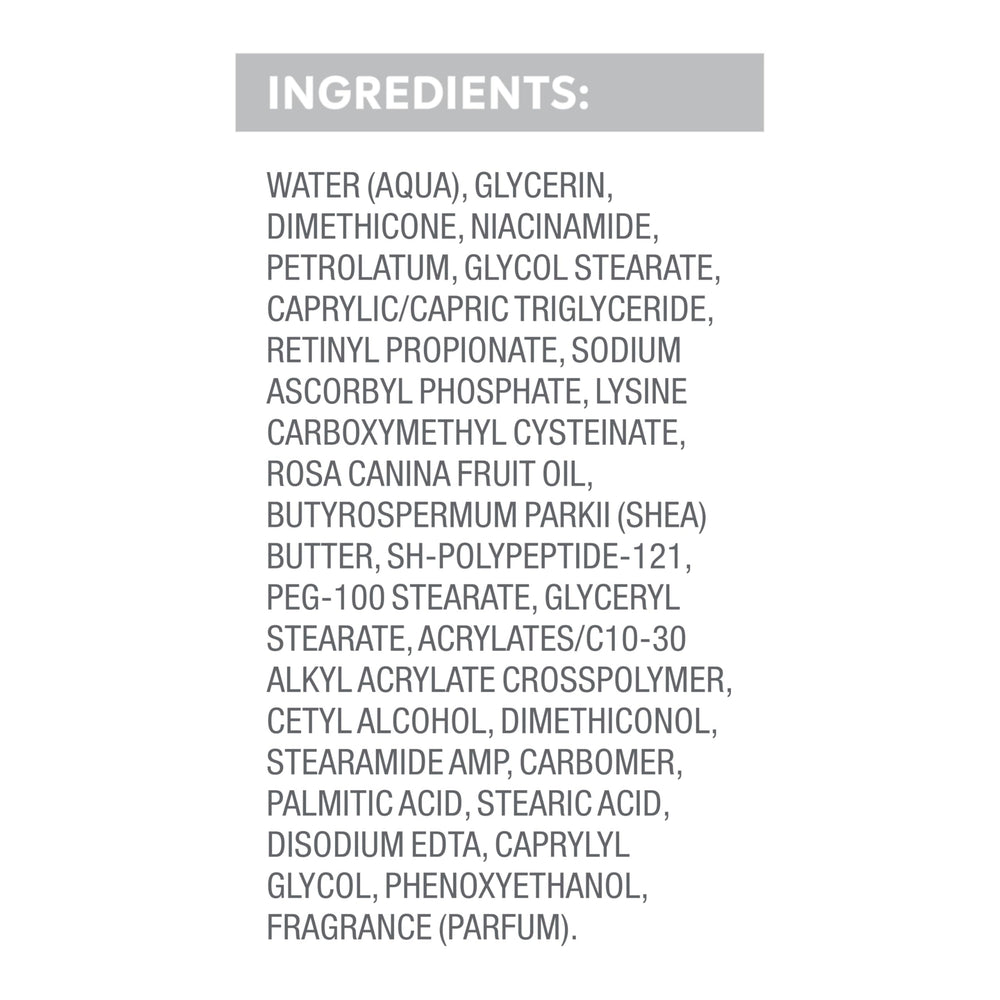 Dove Crema-Suero Niacinamida, textura aterciopelada para uso en todo el cuerpo.