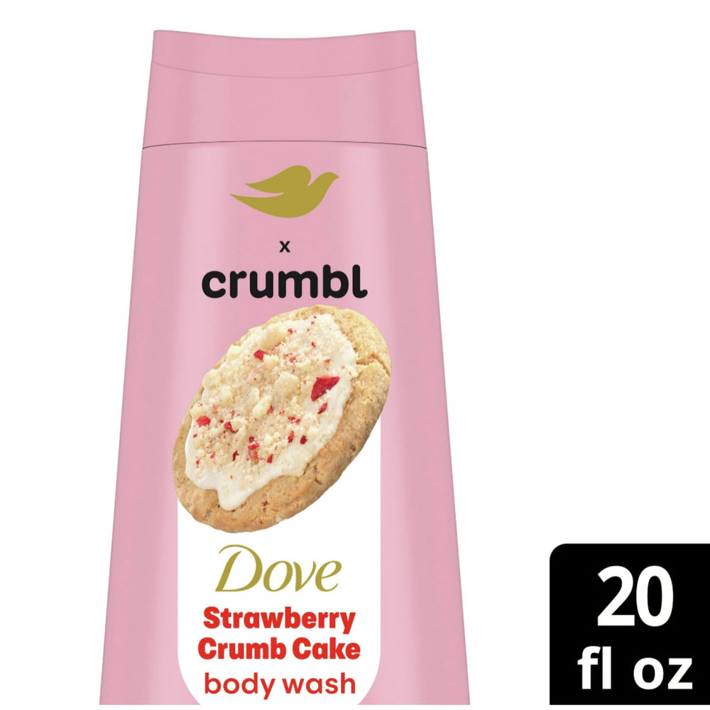Dove Crumbl Exfoliating Body Scrub bottle with textured particles for gentle exfoliation.