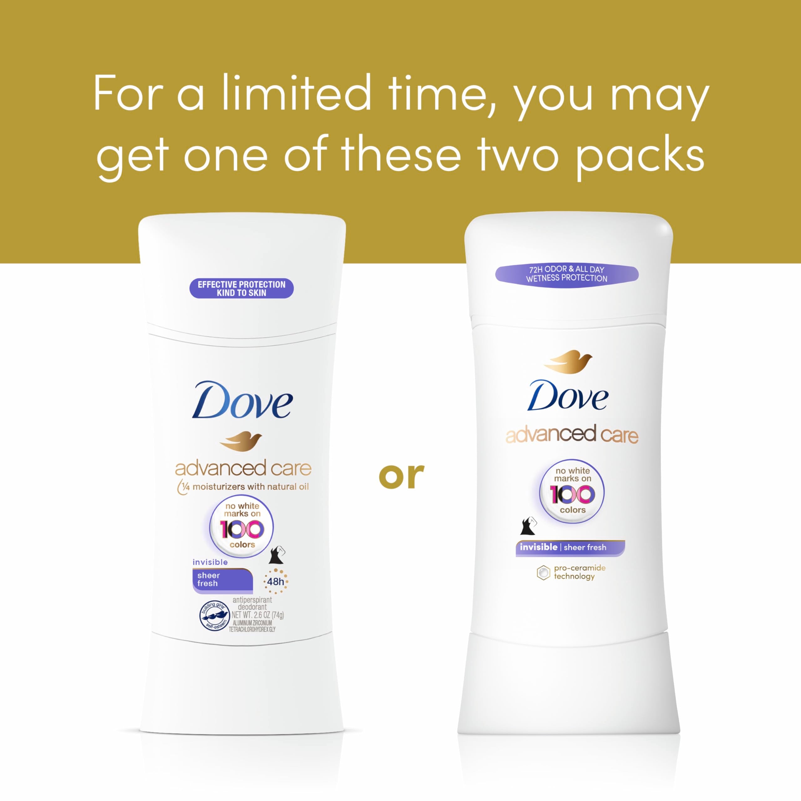 Dove Cuidado Avanzado Barra Fresco Transparente: se seca rápido