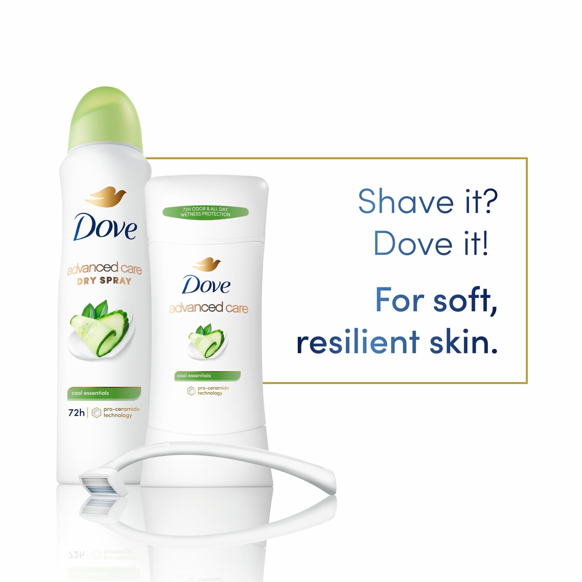 Dove Cuidado Avanzado Refrescante Tecnología Pro Ceramide para barrera de la piel